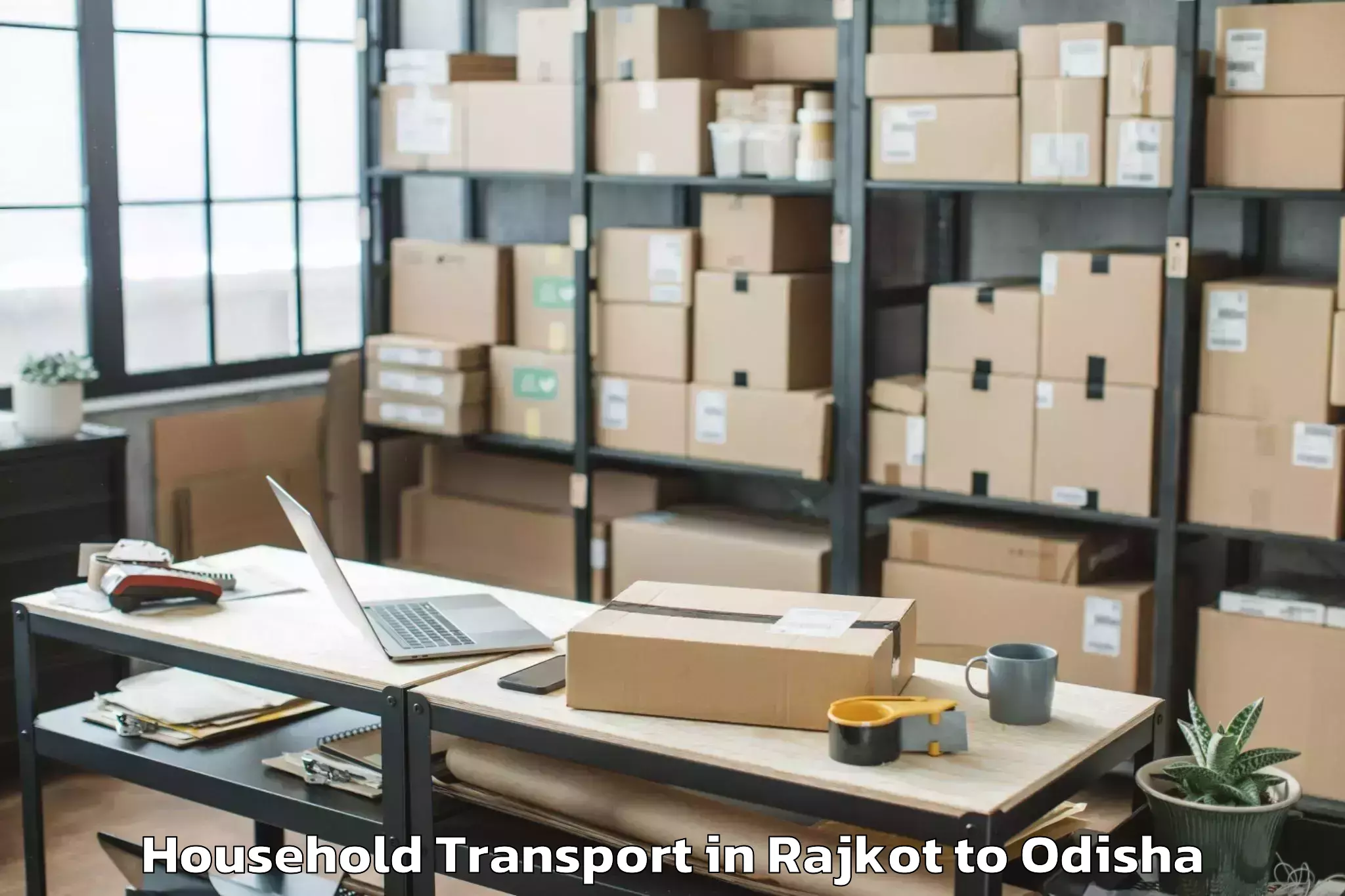 Book Rajkot to Baudh Household Transport Online